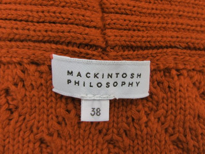 MACKINTOSH PHILOSOPHY/マッキントッシュ フィロソフィー ニット カーディガン 38 中古 オレンジ メンズ ポリエステル ショールカラー