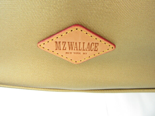MZ WALLACE/エムジー ウォレス トートバッグ 中古 ゴールド ブラック キャンバス レザー レディース