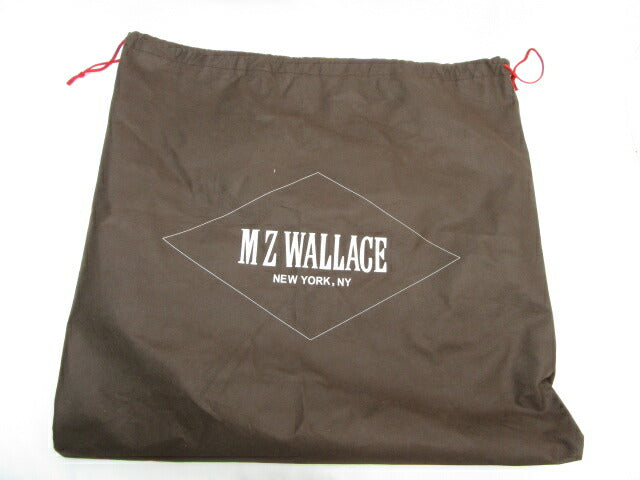 MZ WALLACE/エムジー ウォレス トートバッグ 中古 ゴールド ブラック キャンバス レザー レディース