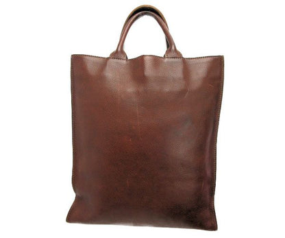 genten/ゲンテン レザー トートバッグ 中古  本革 ブラウン 茶 メンズ 鞄