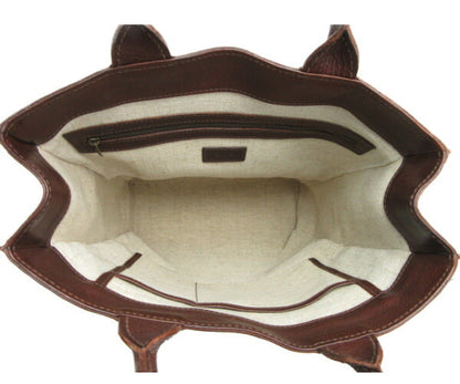 genten/ゲンテン レザー トートバッグ 中古  本革 ブラウン 茶 メンズ 鞄