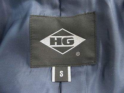 HYSTERIC GLAMOUR/ヒステリックグラマー ウール混 ハーフ ステンカラーコート S 中古  チェック メンズ ブラック ホワイト ブルー ナイロン