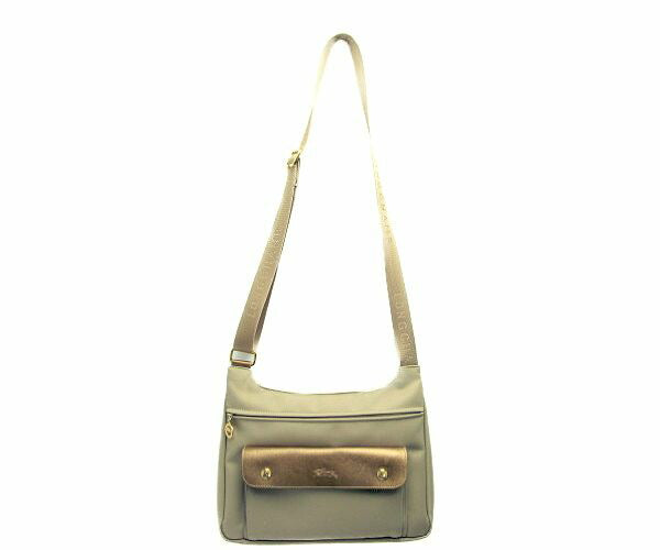 LONGCHAMP/ロンシャン プラネット ホーボー クロスボディバッグ 中古  2437002024 ショルダー ベージュ ゴールド レディース 鞄
