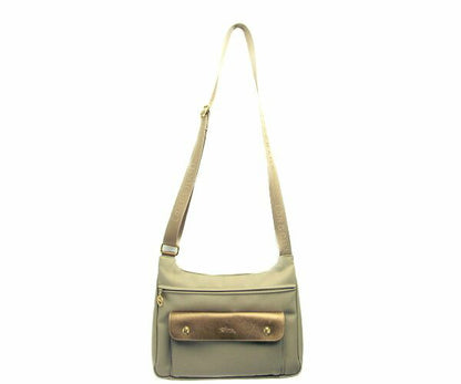 LONGCHAMP/ロンシャン プラネット ホーボー クロスボディバッグ 中古  2437002024 ショルダー ベージュ ゴールド レディース 鞄