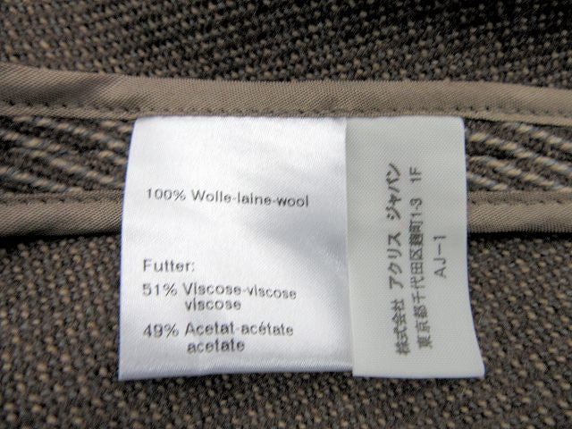AKRIS punto/アクリス プント ウール テーラードジャケット 6 中古  ブラウン レディース 茶 毛 ピンストライプ