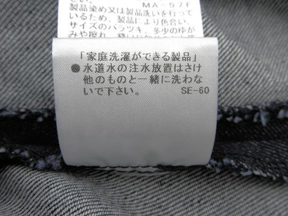 BLUE LABEL CRESTBRIDGE/ブルーレーベル クレストブリッジ コットン 七分 ワンピース 36 中古  デニム ネイビー チェック レッド Aライン レディース