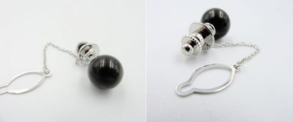 Victorian JET/ヴィクトリアンジェット ネックレス×3 イヤリング×1.5 ハンカチ×2 タイピン カフス 宝飾セット 中古  ブラック 真鍮 天然ジェット 法事 喪服 数珠 ナイロン