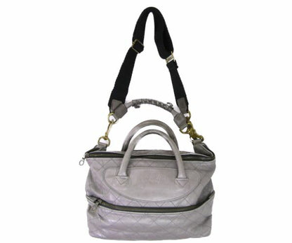Jas-M.B/ジャスエムビー レザー 3WAY ショルダーバッグ 中古  グレー セミショルダー トート レディース 鞄