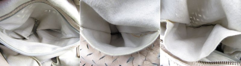 Minelli Renato/ミネッリ レナート レザー セミショルダーバッグ 中古  ベージュ レディース 鞄 レーザーカット