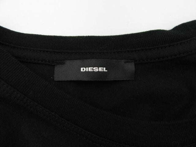 DIESEL/ディーゼル コットン 半袖 Tシャツ XSサイズ 中古 ブラック 黒 レディース ハート レインボー 綿