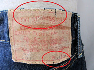 LEVI'S/リーバイス 501 リメイク デニムパンツ 33インチ 中古  ジーンズ メンズ 綿 コットン 刺繍 ペイント Mサイズ