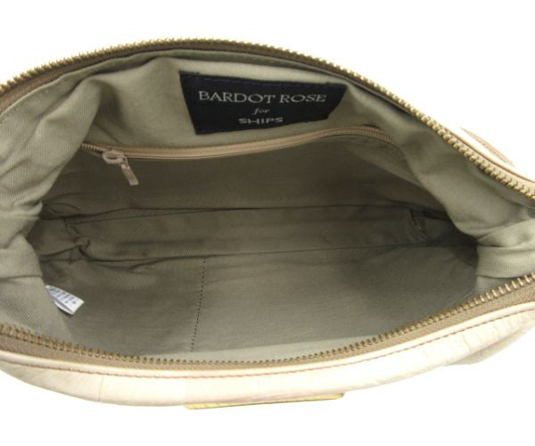 BARDOT ROSE クロコ調 ショルダーバッグ 中古 バルドロゼ アイボリー レザー 鞄 レディース