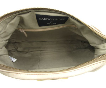 BARDOT ROSE クロコ調 ショルダーバッグ 中古 バルドロゼ アイボリー レザー 鞄 レディース