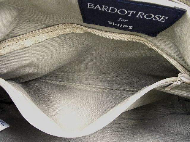 BARDOT ROSE クロコ調 ショルダーバッグ 中古 バルドロゼ アイボリー レザー 鞄 レディース