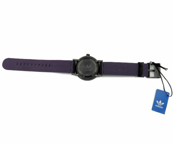 　adidas/アディダス CK3119 DISTRICT W1 クォーツ 腕時計 BLACK/LEGEND PURPLE ブラック パープル ユニセックス メンズ レディース アナログ