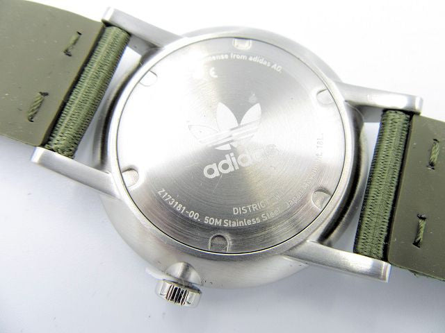　adidas/アディダス CL4765 DISTRICT W1 クォーツ 腕時計 SILVER/RAW KHAKI ユニセックス メンズ レディース シルバー カーキ アナログ