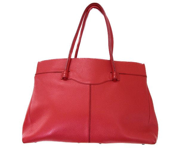 TOD'S/トッズ レザー トートバッグ 中古  レッド 赤 レディース 鞄