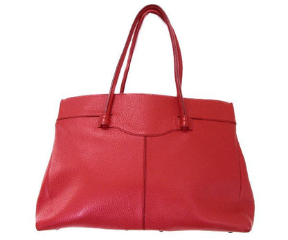 TOD'S/トッズ レザー トートバッグ 中古  レッド 赤 レディース 鞄