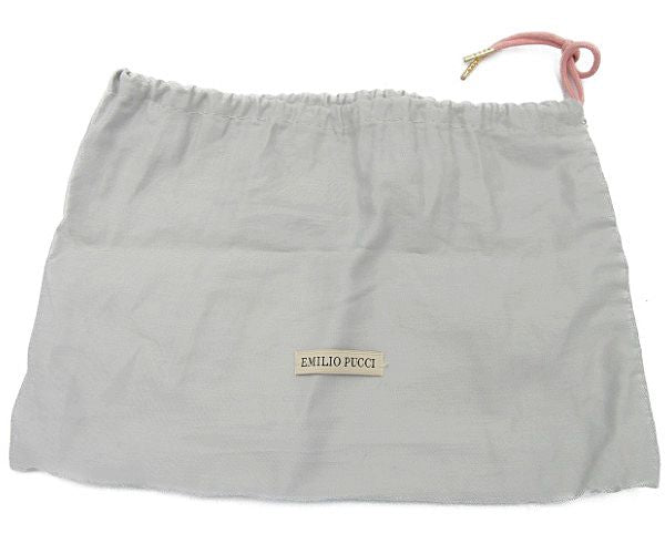 EMILIO PUCCI/エミリオプッチ エナメル ラウンドファスナー 長財布 中古  花柄 フラワー リボン レディース プリント ウォレット 本革