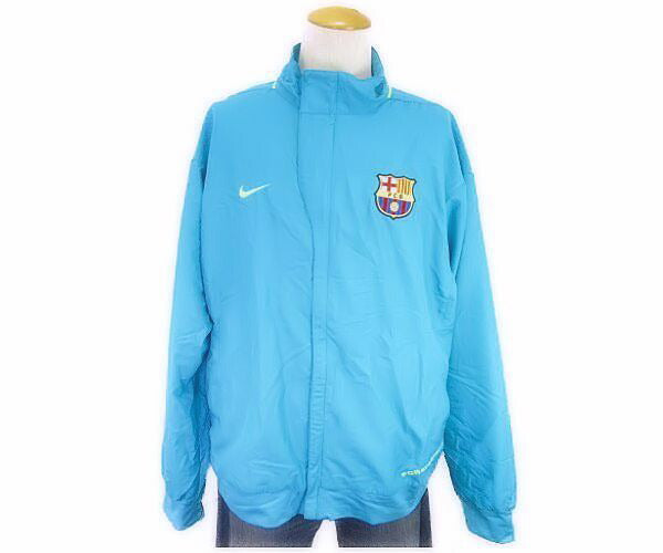 NIKE/ナイキ FCバルセロナ トラックジャケット XLサイズ 中古 FCB FCarcelona ブルー メンズ サッカー ジャージ
