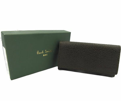 ポールスミス レザー 4連キーケース 中古  Paul Smith カーキ メンズ 牛革 本革