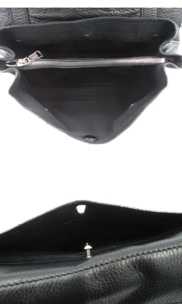 SAINT LAURENT イヴサンローラン  レザー ハンドバッグ 中古 Yves Saint Laurent 鞄 キャンバス ブラック レディース