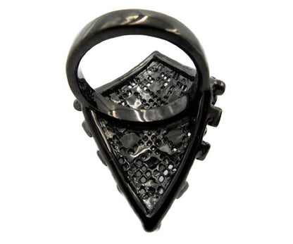 SWAROVSKI/スワロフスキー Sienna リング 約18号 中古 ダイヤ 指輪 58号 アクセサリー レディース ブラック 黒