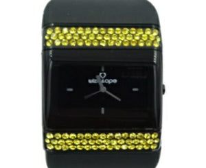 wize&ope ワイズ＆オープ WO-168 クォーツ メンズ 腕時計 中古 レディース 男女兼用 3気圧 防水 ブラック 黒 イエロー ラバー