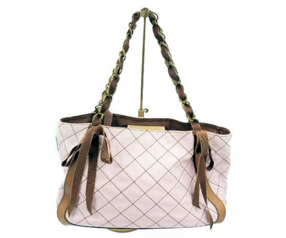 MOSCHINO モスキーノ レザー ハンドバッグ 中古  ピンク キルティング レディース コンサバティブ 鞄