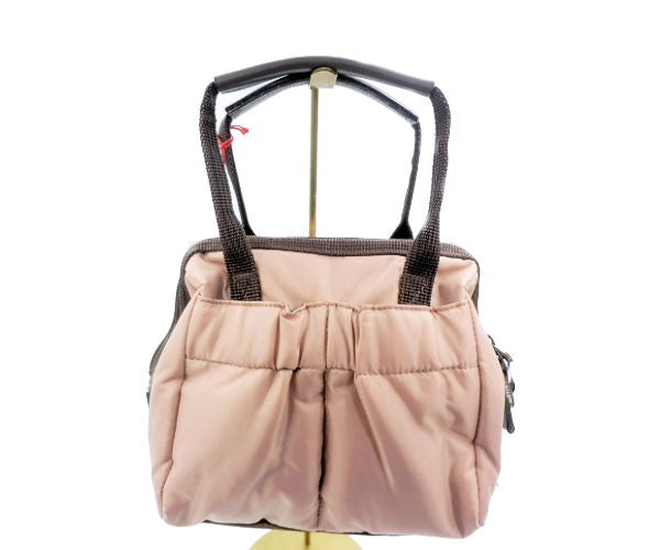 未使用品 ARTISAN＆ARTIST アルティザン&アーティスト ナイロン ハンドバッグ 中古  ピンク ブラウン 小さめ ミニ レディース カジュアル