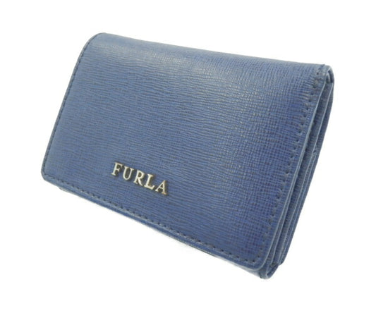 FURLA レザー バビロン 三つ折り 財布 中古  フルラ 本革 ブランド おしゃれ パスケース レディース 札入れ