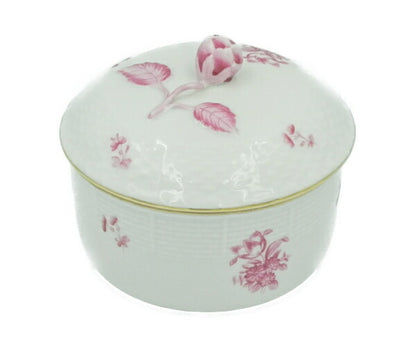 HEREND/ヘレンド 蓋付き シュガーポット 中古  磁器 洋食器 ブランド 小物入れ