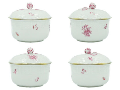 HEREND/ヘレンド 蓋付き シュガーポット 中古  磁器 洋食器 ブランド 小物入れ