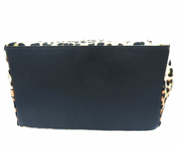 Just Cavalli ジャストカヴァリ キャンバス トートバッグ 中古  レオパード ヒョウ柄 オレンジ 大きめ 大容量 レディース
