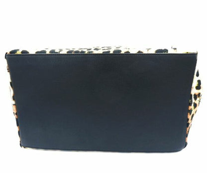 Just Cavalli ジャストカヴァリ キャンバス トートバッグ 中古  レオパード ヒョウ柄 オレンジ 大きめ 大容量 レディース