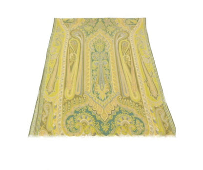 ETRO ウール 70％ シルク 混 ロング ストール 中古  エトロ 羊毛 絹 マフラー ショール ブランド おしゃれ 秋 冬