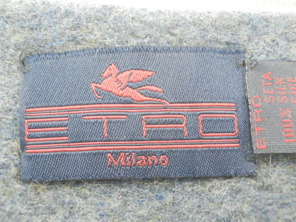 ETRO シルク 100% カシミヤ 100％ ペイズリー柄 マフラー 中古  エトロ 絹 ストール ブランド おしゃれ 幾何学 レディース