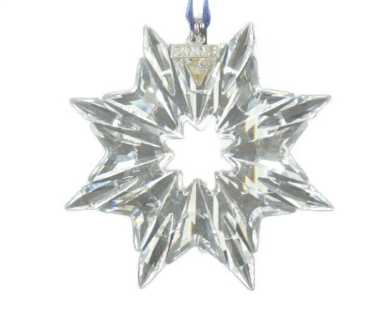 SWAROVSKI 2003年 クリスタル クリスマス オーナメント 中古  スワロフスキー オブジェ インテリア おしゃれ 雪の結晶