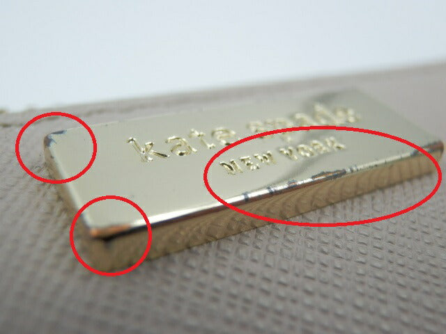 Kate spade ラウンドファスナー 長 財布 中古  ケイトスペード WLRU2669 レザー 本革 ブランド レディース