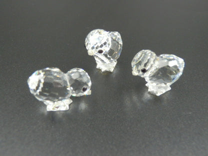 SWAROVSKI 3匹のひな鳥 クリスタル オブジェ 中古  スワロフスキー インテリア バード ブランド おしゃれ 置物