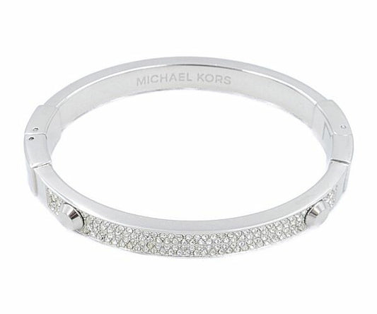 MICHAEL KORS マイケルコース ラインストーン バングル 中古  アクセサリー ジュエリー 銀色 レディース 腕輪