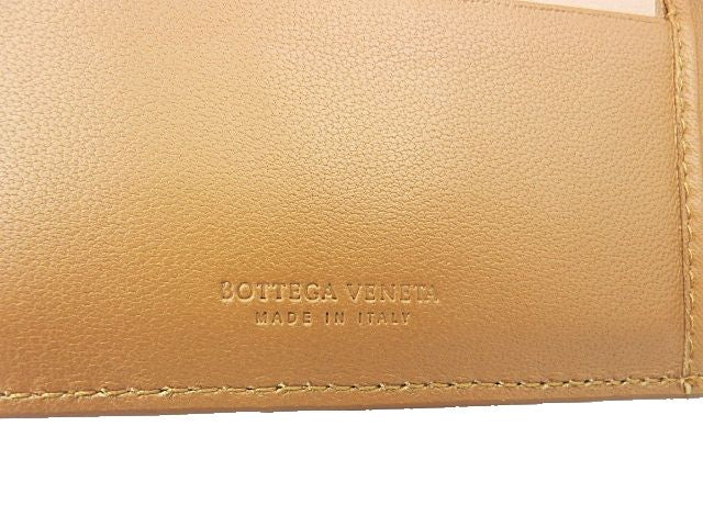 BOTTEGA VENETA ボッテガヴェネタ イントレチャート ラウンドファスナー 二つ折り財布 中古  132355 V0013 レザー ブラウン 本革 編み込み ブランド