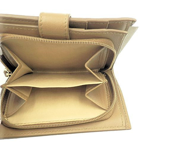 BOTTEGA VENETA ボッテガヴェネタ イントレチャート ラウンドファスナー 二つ折り財布 中古  132355 V0013 レザー ブラウン 本革 編み込み ブランド