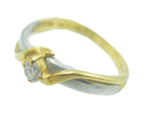 K18 pt900 ダイヤ 0.10ct 7号 中古  アクセサリー ジュエリー 指輪 18金 プラチナ ダイヤモンド
