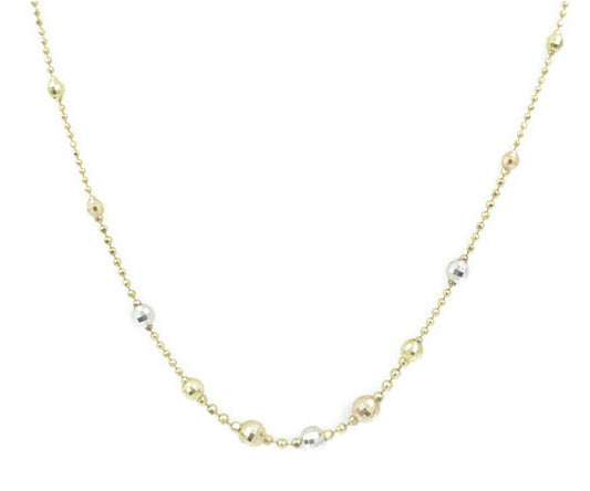 K18YG PG Pt850 ボールチェーン ネックレス 中古  アクセサリー ジュエリー イエローゴールド ピンクゴールド