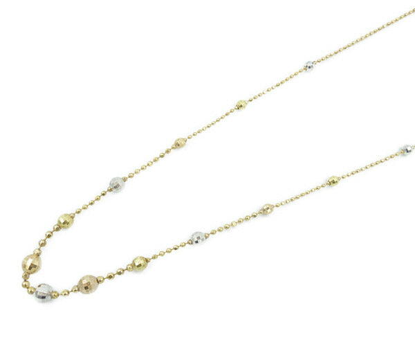K18YG PG Pt850 ボールチェーン ネックレス 中古  アクセサリー ジュエリー イエローゴールド ピンクゴールド
