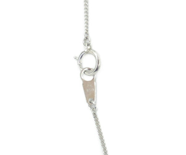 Pt850 ダイヤ 0.02ct サファイヤ 0.51ct ネックレス 中古  アクセサリー ジュエリー プラチナ ダイヤモンド レディース