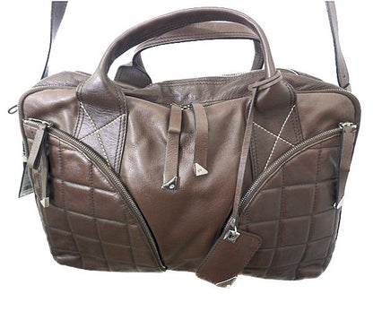 FRANCESCO BIASIA フランシスコビアシア レザー 2way ボストンバッグ 中古  ショルダー ブラウン 茶 シンプル 鞄 本革