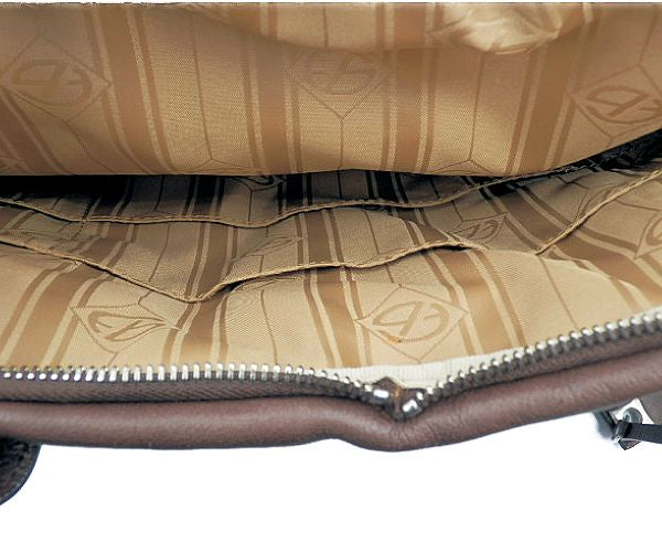 FRANCESCO BIASIA フランシスコビアシア レザー 2way ボストンバッグ 中古  ショルダー ブラウン 茶 シンプル 鞄 本革