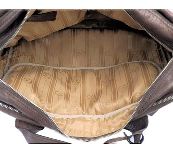 FRANCESCO BIASIA フランシスコビアシア レザー 2way ボストンバッグ 中古  ショルダー ブラウン 茶 シンプル 鞄 本革